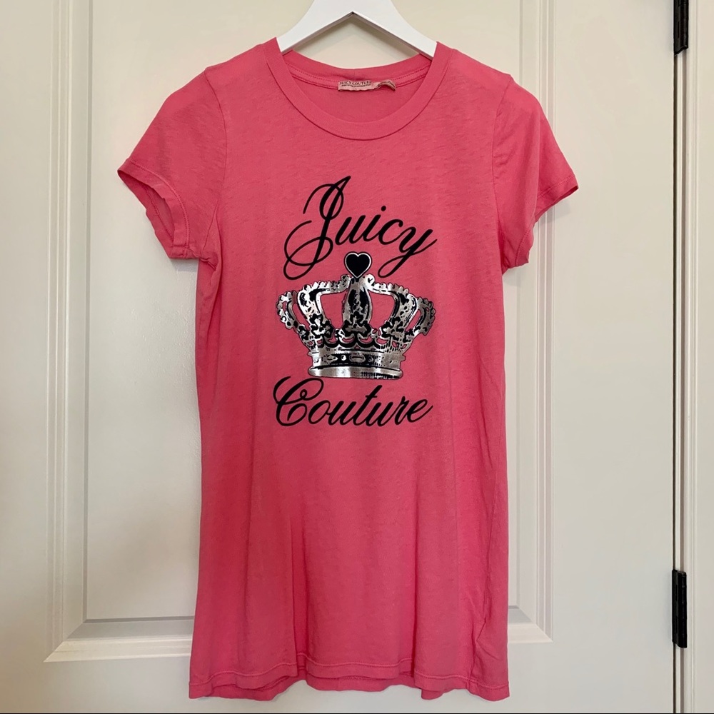 Juicy Couture Pink Metallic Crown Tee